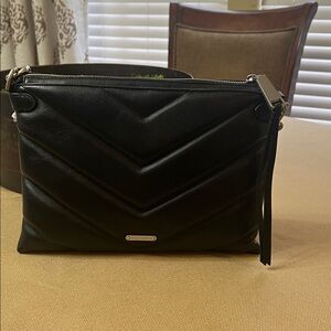 Rebecca Minkoff Black Chevron Wristlet